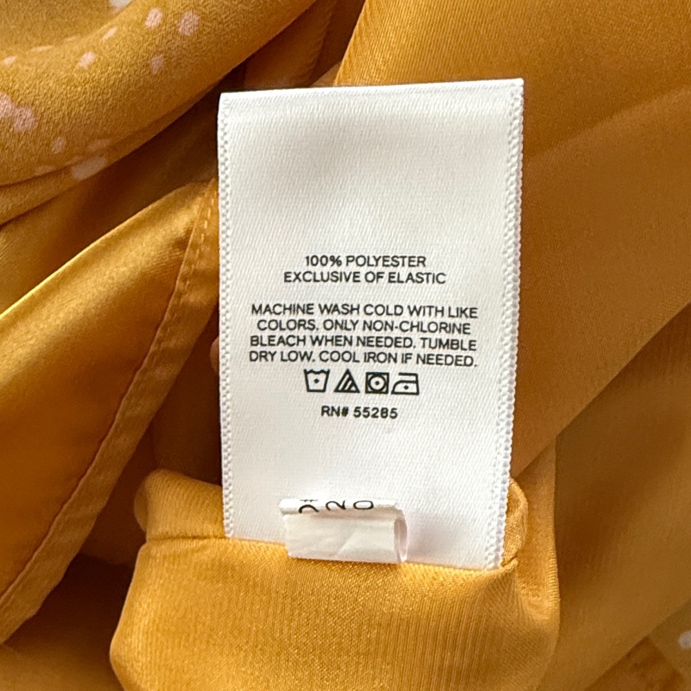 Express Golden Yellow Ruffle Midi Dress - Picture 8 of 8